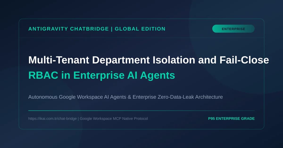 Multi-Tenant Department Isolation and Fail-Close RBAC in Enterprise AI Agents