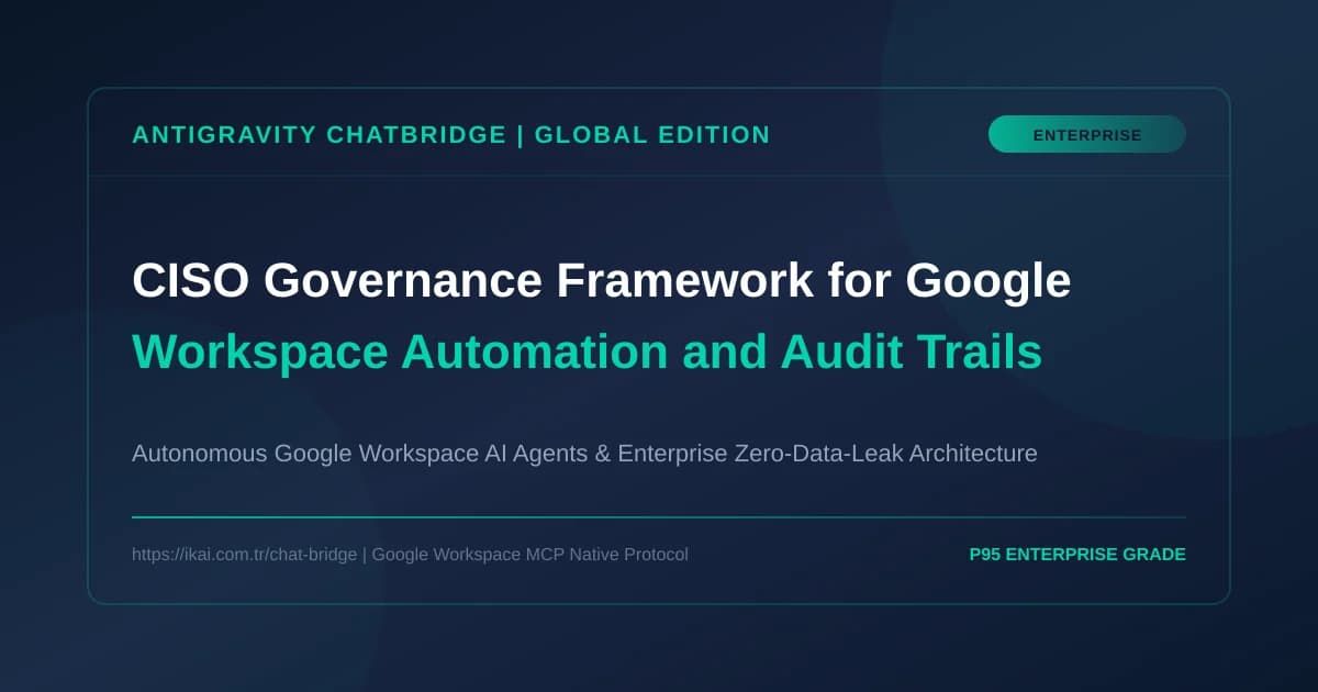 CISO Governance Framework for Google Workspace Automation and Audit Trails