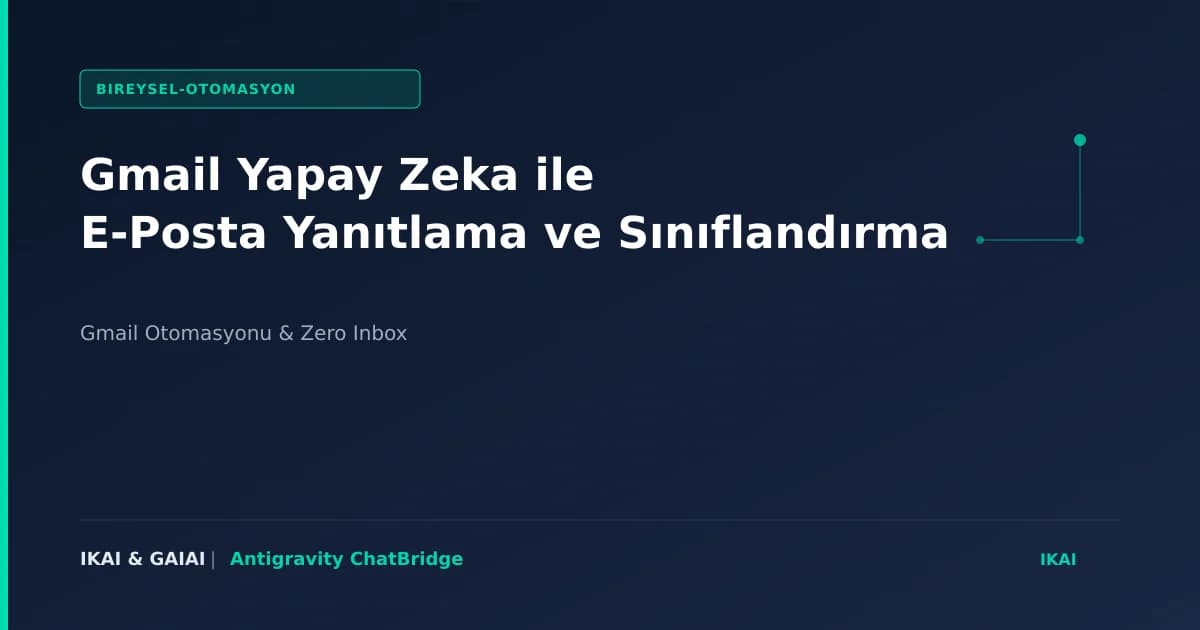 Gmail Yapay Zeka ile E-Posta Yanıtlama ve Sınıflandırma görseli